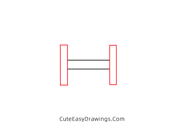 how to draw a dumbbell - www.cuteeasydrawings.com