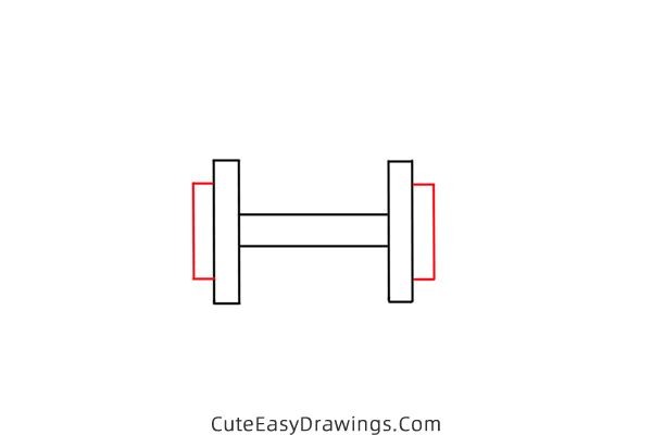 how to draw a dumbbell - www.cuteeasydrawings.com