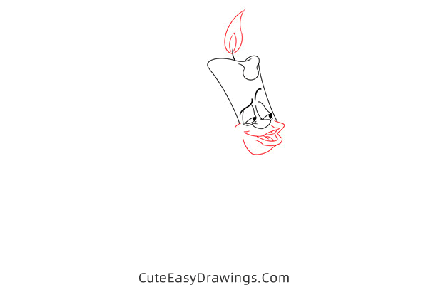 how to draw lumiere - www.cuteeasydrawings.com