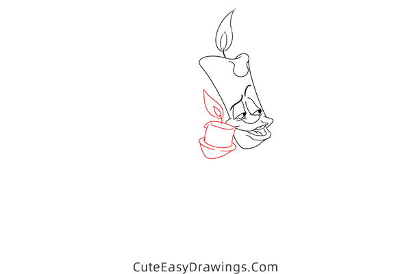 how to draw lumiere - www.cuteeasydrawings.com