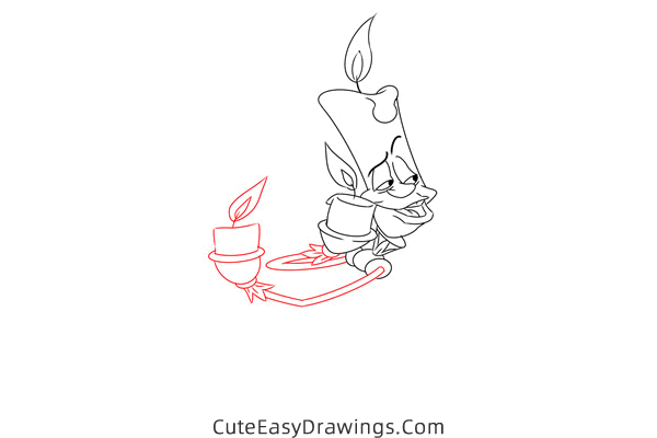 how to draw lumiere - www.cuteeasydrawings.com