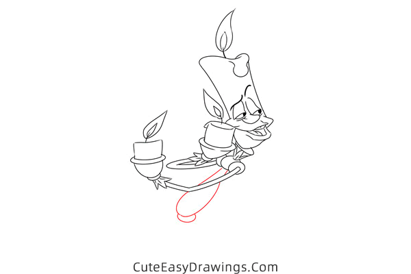 how to draw lumiere - www.cuteeasydrawings.com