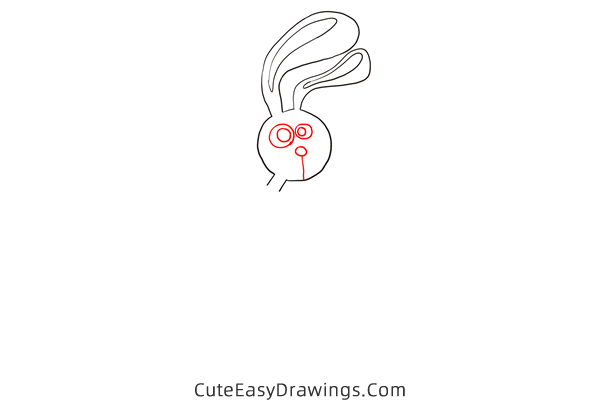 how to draw a funny rabbit - www.cuteeasydrawings.com