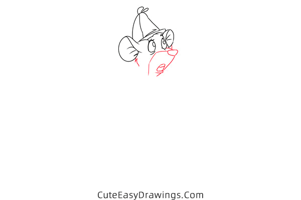 how to draw basil of baker street - www.cuteeasydrawings.com