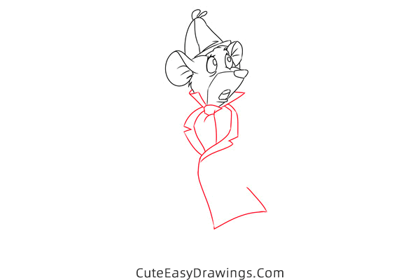 how to draw basil of baker street - www.cuteeasydrawings.com