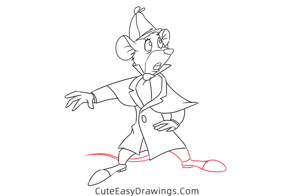 how to draw basil of baker street - www.cuteeasydrawings.com