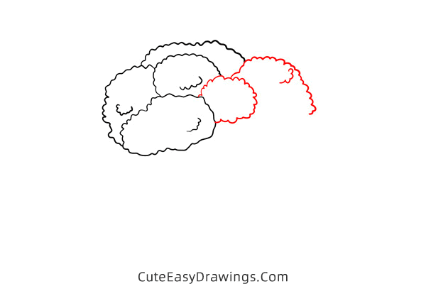 how to draw a broccoli - www.cuteeasydrawings.com