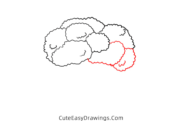 how to draw a broccoli - www.cuteeasydrawings.com