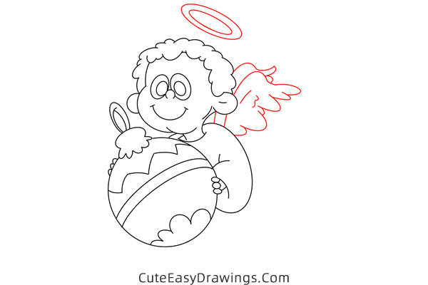 how to draw a christmas angel - www.cuteeasydrawings.com