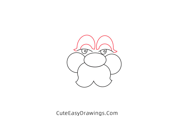 how to draw santa face - www.cuteeasydrawings.com