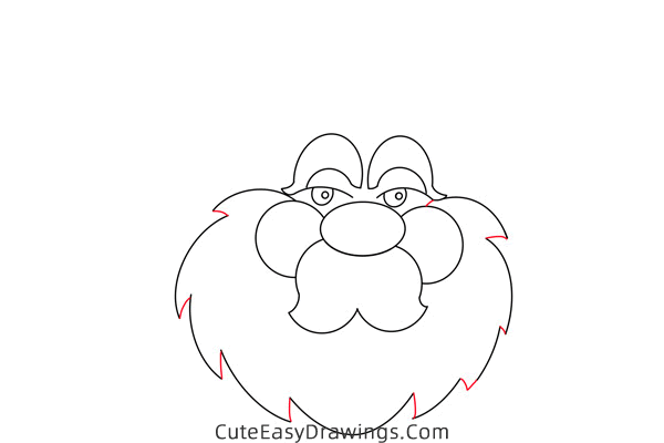 how to draw santa face - www.cuteeasydrawings.com