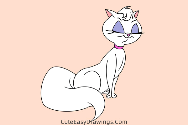 how to draw mewsette the cat - www.cuteeasydrawings.com