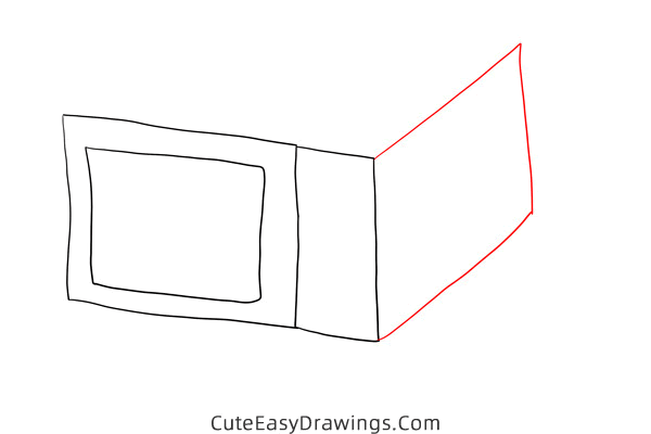how to draw a microwave oven - www.cuteeasydrawings.com