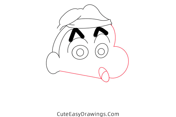 how to draw crayon shin chan in christmas - www.cuteeasydrawings.com