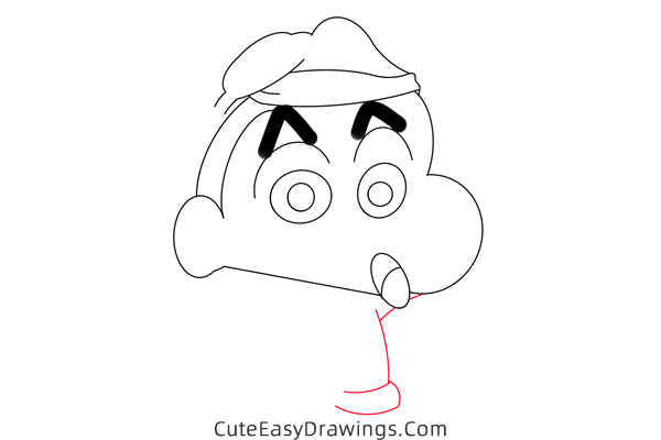 how to draw crayon shin chan in christmas - www.cuteeasydrawings.com