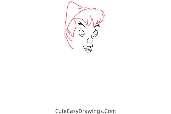 how to draw peter pan - www.cuteeasydrawings.com