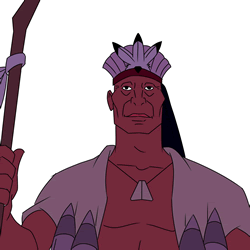 How to Draw Chief Powhatan from Pocahontas Step by Step