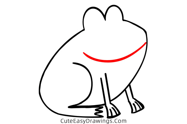how to draw a frog easy - www.cuteeasydrawings.com