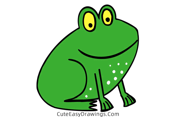 how to draw a frog easy - www.cuteeasydrawings.com