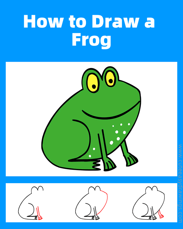 how to draw a frog easy - www.cuteeasydrawings.com