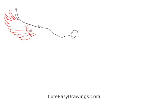 how to draw a snow goose - www.cuteeasydrawings.com