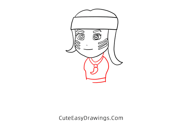 how to draw a native american hunter - www.cuteeasydrawings.com