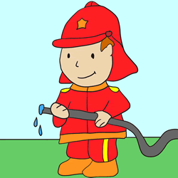 How to Draw a Firefighter Step by Step