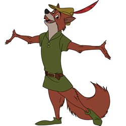 How to Draw Robin Hood the Fox Step by Step