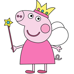 How to Draw Peppa Pig Wearing Crown Step by Step