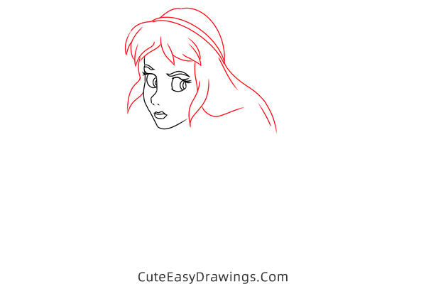 how to draw eilonwy the princess - www.cuteeasydrawings.com