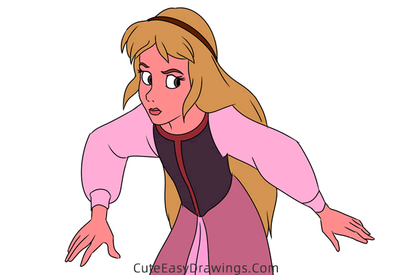 how to draw eilonwy the princess - www.cuteeasydrawings.com