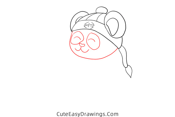 how to draw happy chinese new year panda - www.cuteeasydrawings.com