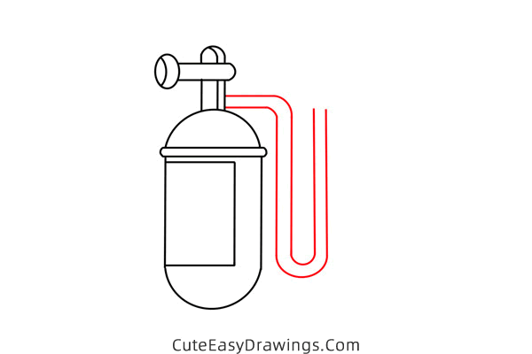 how to draw an oxygen tank - www.cuteeasydrawings.com