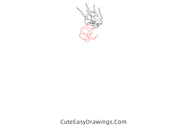 how to draw dragon shiryu from saint seiya - www.cuteeasydrawings.com