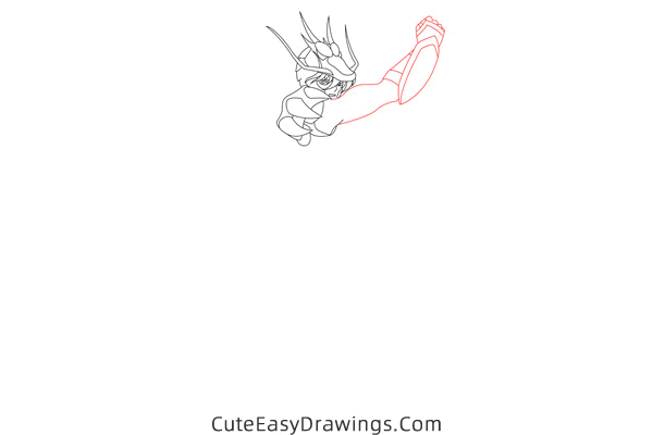how to draw dragon shiryu from saint seiya - www.cuteeasydrawings.com