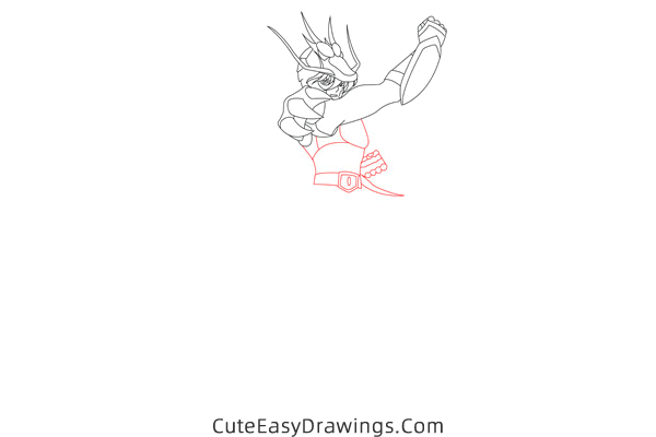 how to draw dragon shiryu from saint seiya - www.cuteeasydrawings.com