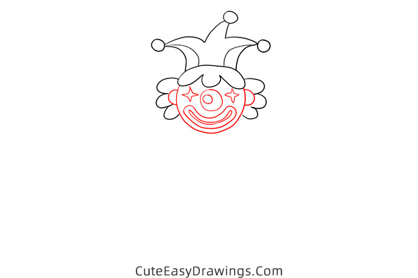 how to draw a clown spinning plates - www.cuteeasydrawings.com