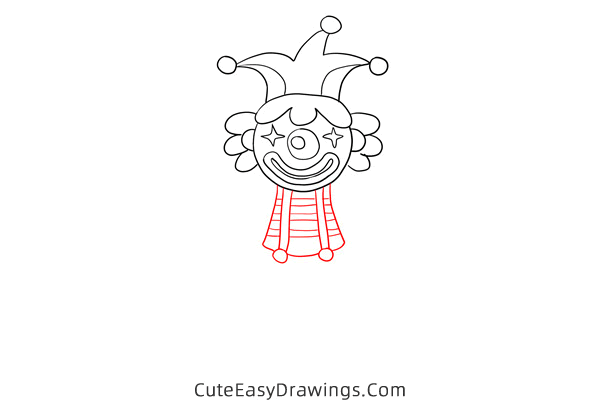 how to draw a clown spinning plates - www.cuteeasydrawings.com
