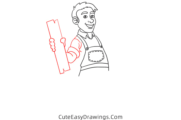 how to draw a carpenter - www.cuteeasydrawings.com