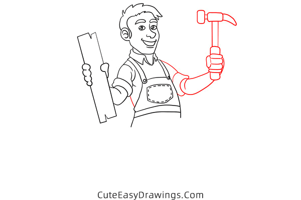 how to draw a carpenter - www.cuteeasydrawings.com