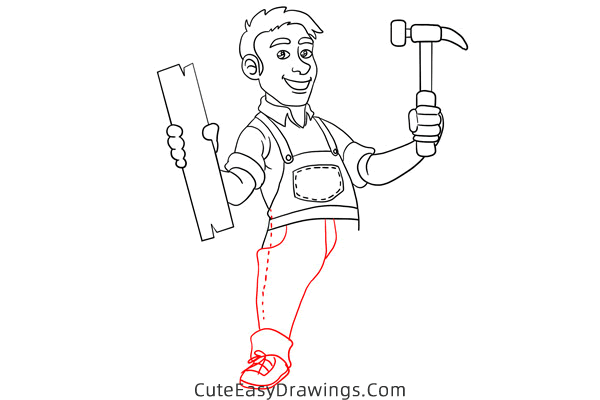 how to draw a carpenter - www.cuteeasydrawings.com