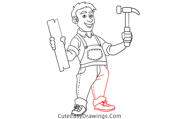 how to draw a carpenter - www.cuteeasydrawings.com