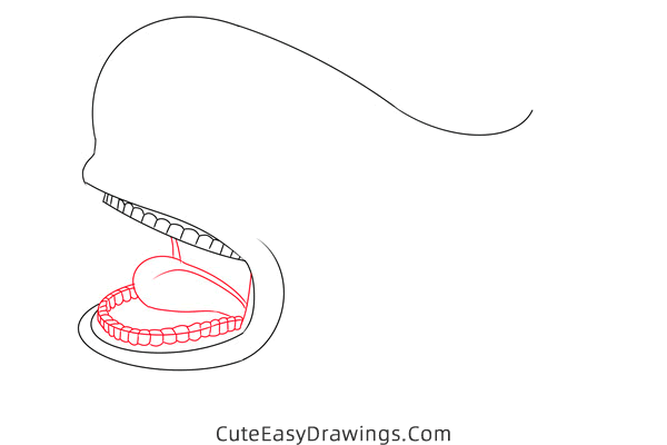 how to draw monstro from pinocchio - www.cuteeasydrawings.com