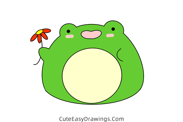 how to draw a cartoon frog - www.cuteeasydrawings.com