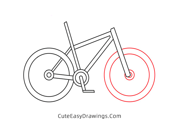 how to draw a bike - www.cuteeasydrawings.com