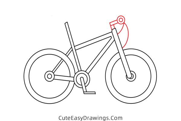 how to draw a bike - www.cuteeasydrawings.com