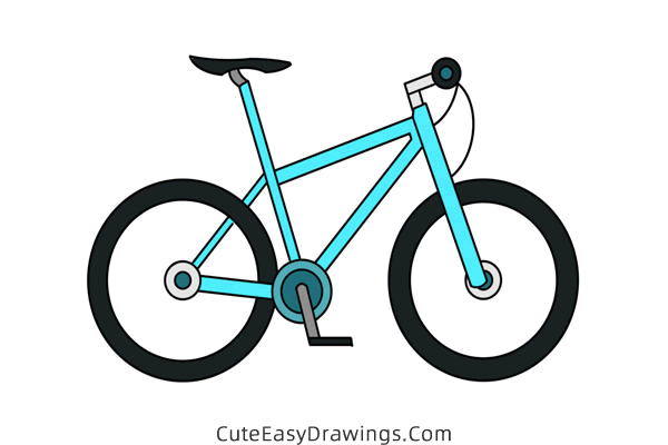 how to draw a bike - www.cuteeasydrawings.com