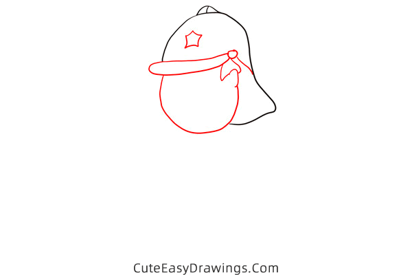how to draw a firefighter - www.cuteeasydrawings.com