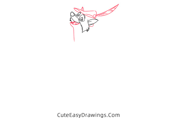 how to draw robin hood the fox - www.cuteeasydrawings.com