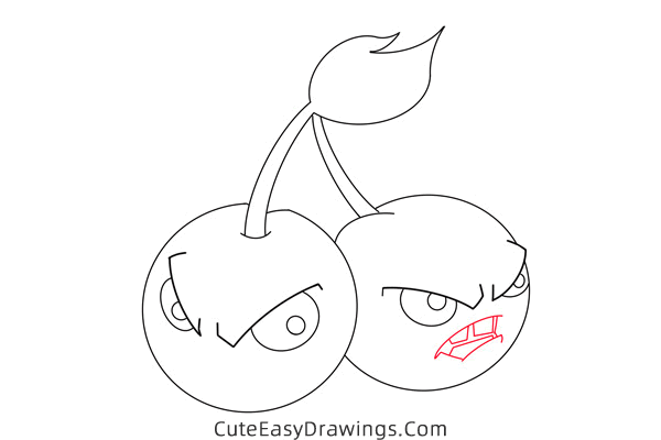 how to draw cherry bomb from plants vs zombies - www.cuteeasydrawings.com